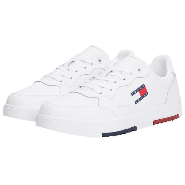 Sneakers Tommy Jeans retro con esterno in pelle