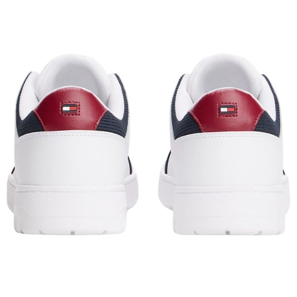 Sneakers Tommy Hilfiger stile basket con mix di texture e pelle