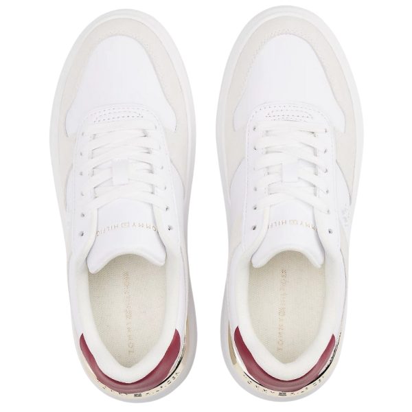 Sneakers Tommy Hilfiger sportive in pelle con mix di texture
