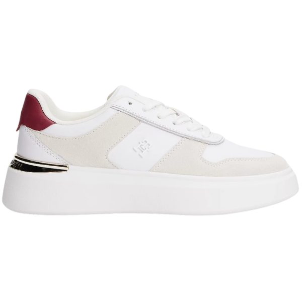 Sneakers Tommy Hilfiger sportive in pelle con mix di texture