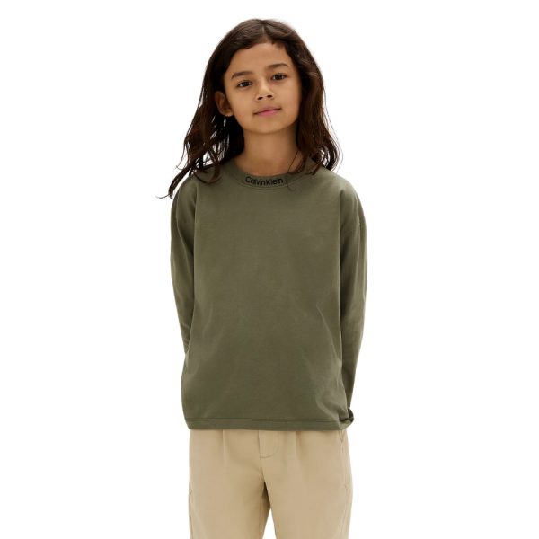 T-Shirt Calvin Klein junior a maniche lunghe taglio relaxed