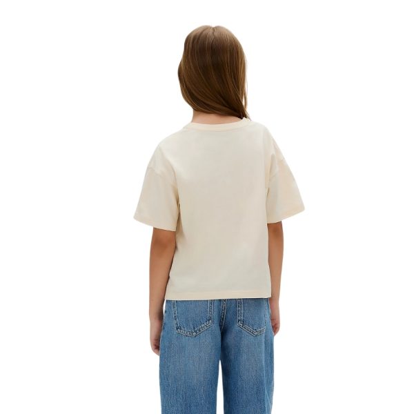 T-Shirt Calvin Klein junior con logo taglio squadrato