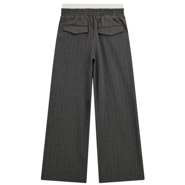 Pantaloni Guess in tessuto gessato di misto viscosa