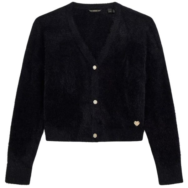 Cardigan Guess peloso con scollo a V