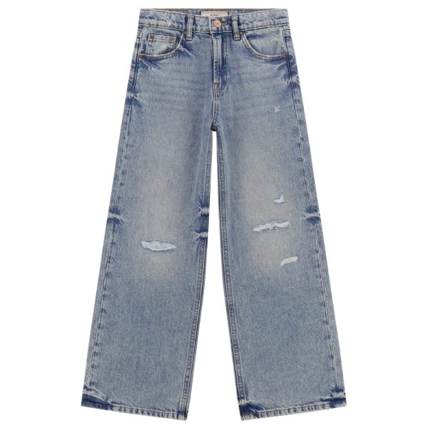 Jeans Guess a palazzo logo posteriore
