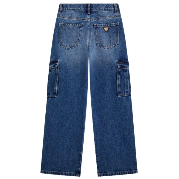 Jeans Guess cargo gamba ampia