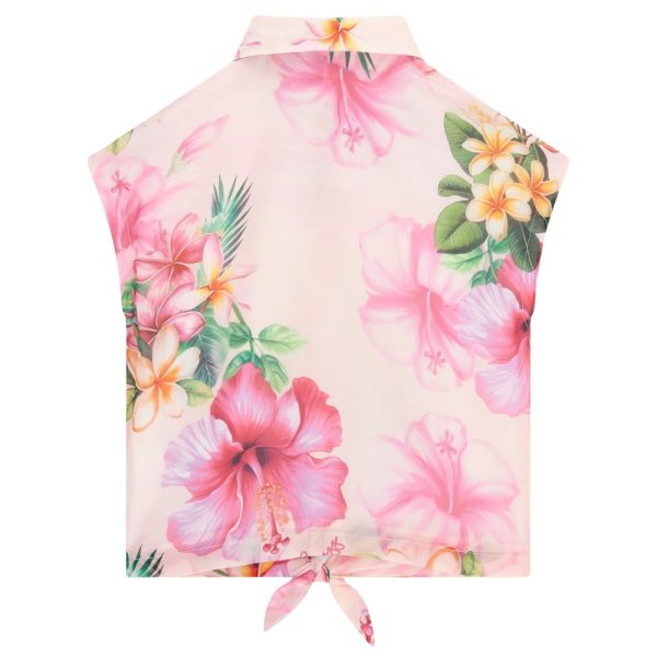 Camicia Guess kids floreale logo