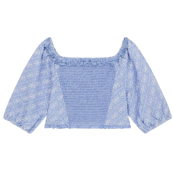 Top Guess con logo off-shoulder