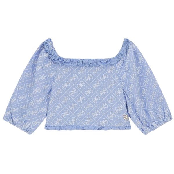 Top Guess con logo off-shoulder