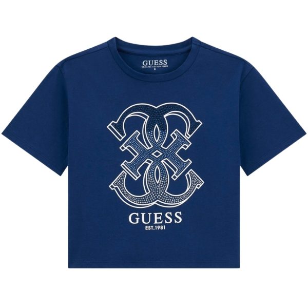 T-Shirt Guess con logo in strass
