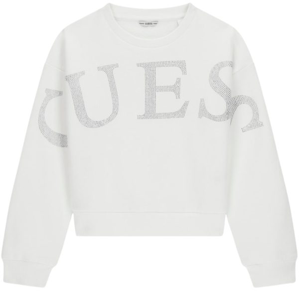 Felpa Guess kids logo strass