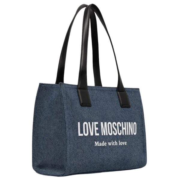 Borsa Love Moschino in denim logo