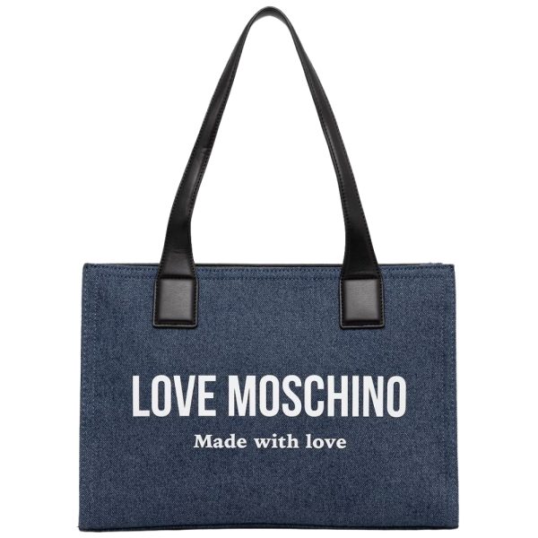 Borsa Love Moschino in denim logo