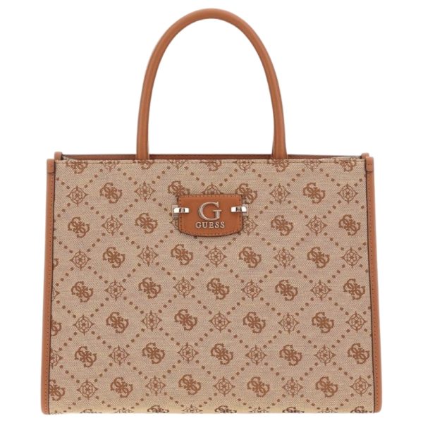 Borsa Guess nera logo all over