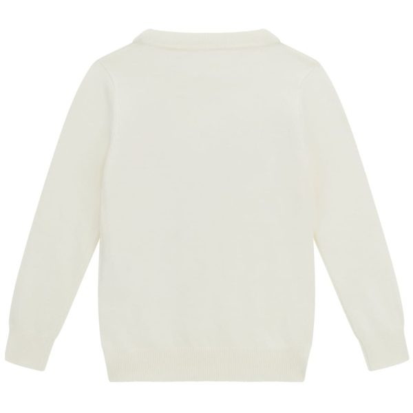 Maglione Guess con cuore paillettes e scritta rossa