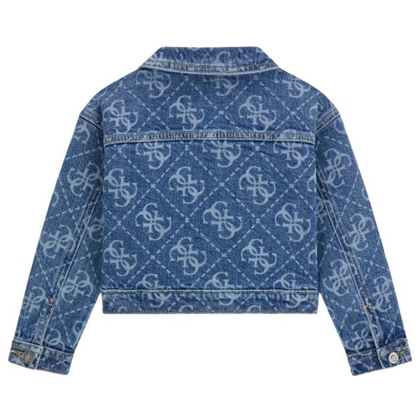 Giubbino Guess kids in denim logo all over
