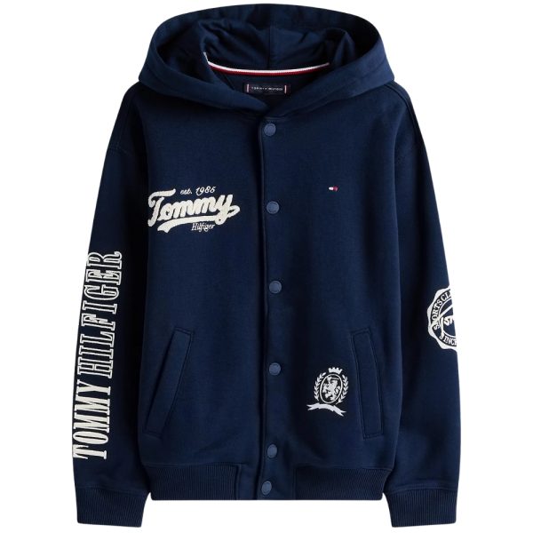 Felpa Tommy Hilfiger junior Varsity con bottoni automatici