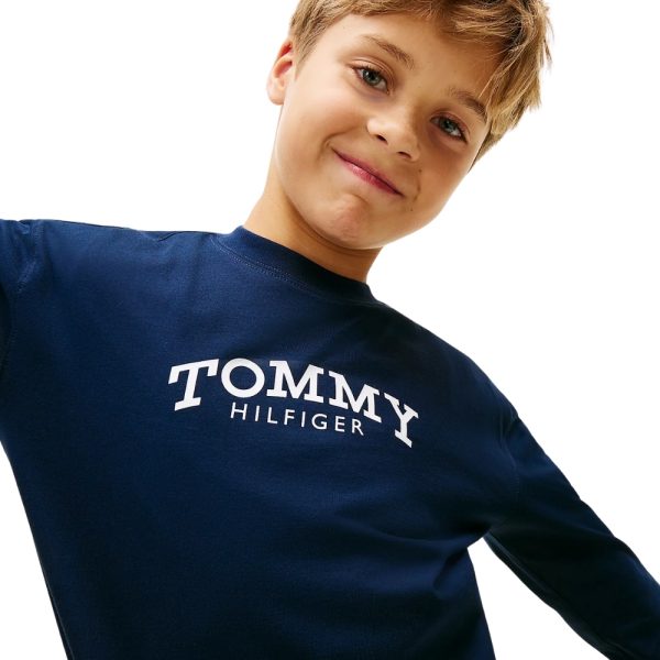 T-Shirt Tommy Hilfiger a maniche lunghe con logo stampato