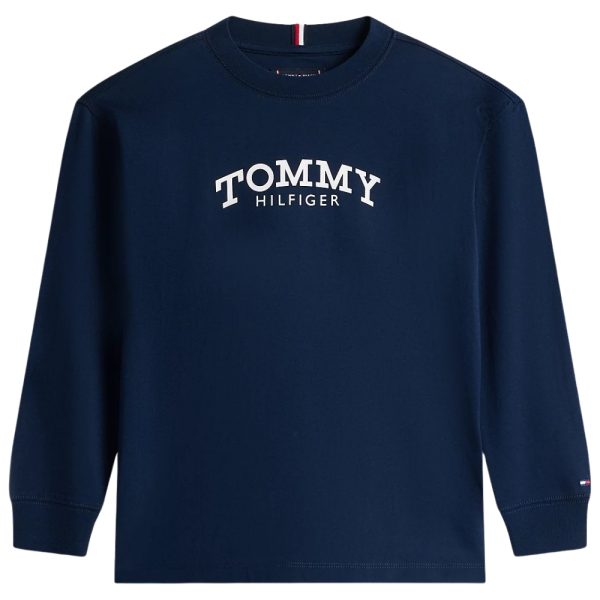 T-Shirt Tommy Hilfiger a maniche lunghe con logo stampato