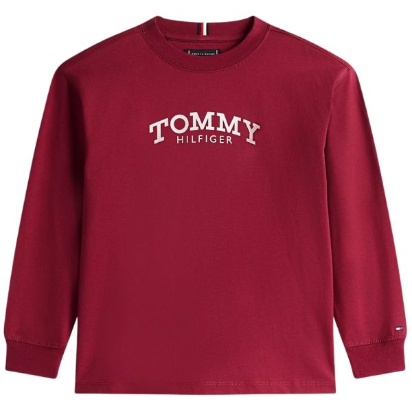 T-Shirt Tommy Hilfiger a maniche lunghe con logo stampato