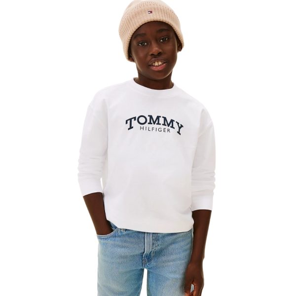 T-Shirt Tommy Hilfiger a maniche lunghe con logo stampato