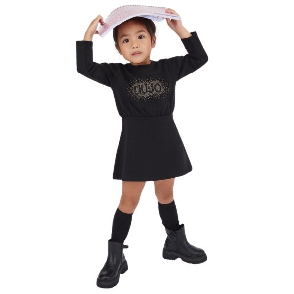 Abito Liu Jo in felpa con logo e strass