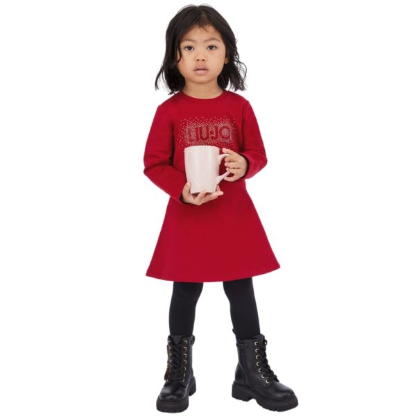 Abito Liu Jo in felpa con logo e strass