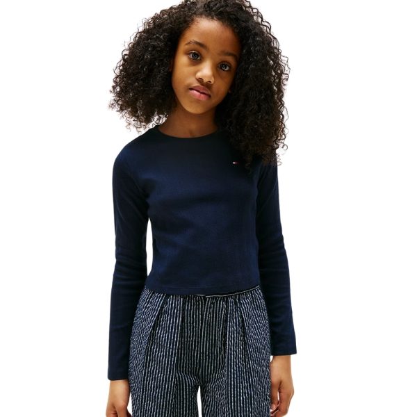 Top Tommy Hilfiger junior extra slim fit a maniche lunghe