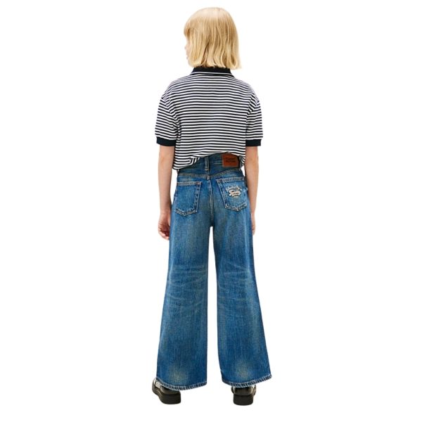 Jeans Tommy Hilfiger junior vintage wash sbiaditi con logo ricamato