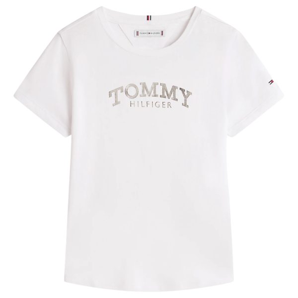 T-Shirt Tommy Hilfiger slim con logo metallizzato