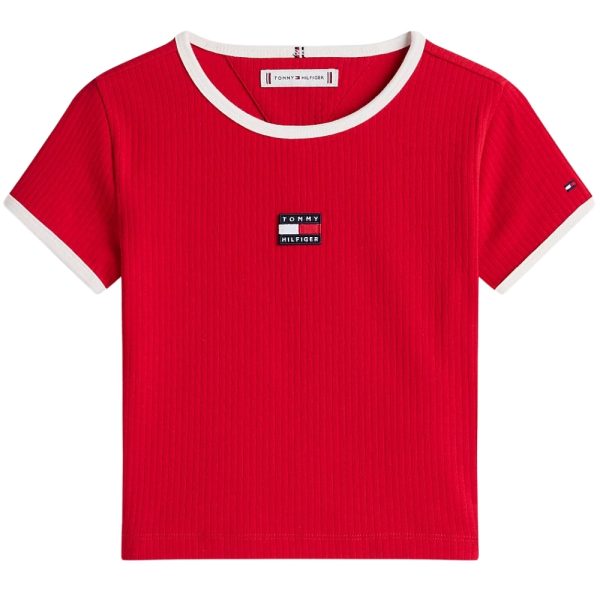 T-Shirt Tommy Hilfiger Heritage extra slim fit con bandiera