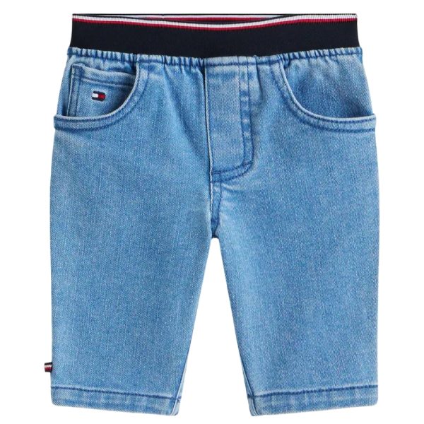 Jeans Tommy Hilfiger con vita elastica e bandiera ricamata