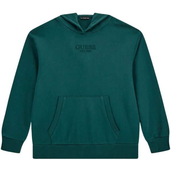 Felpa Guess con cappuccio e tesche over