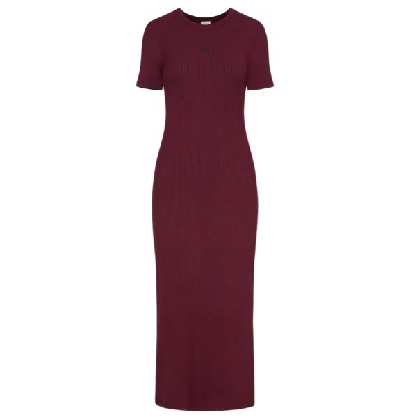 Abito Calvin Klein midi in modal a costine elasticizzato