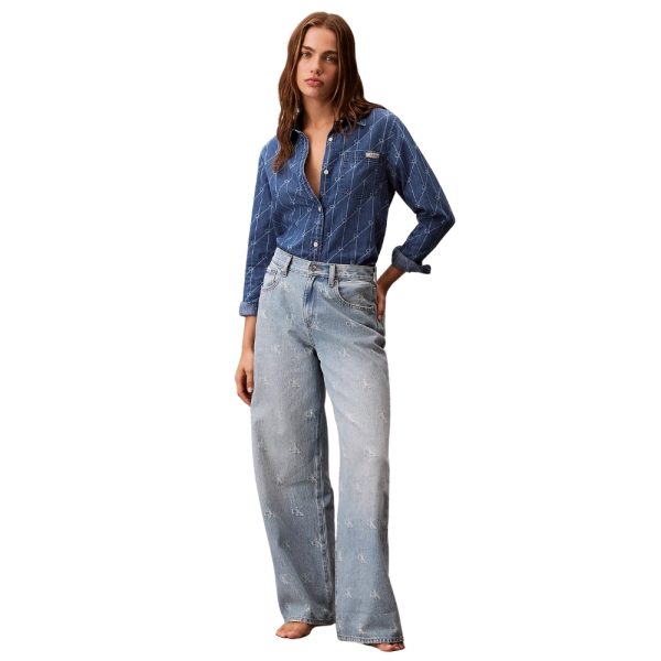 Jeans Calvin Klein con logo wide leg