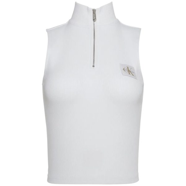 Top senza maniche Calvin Klein con zip corta