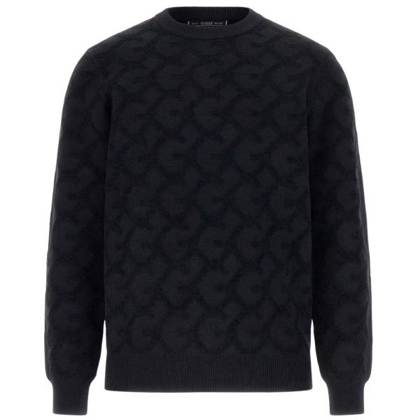 Maglione Guess logo jacquard a sbalzo