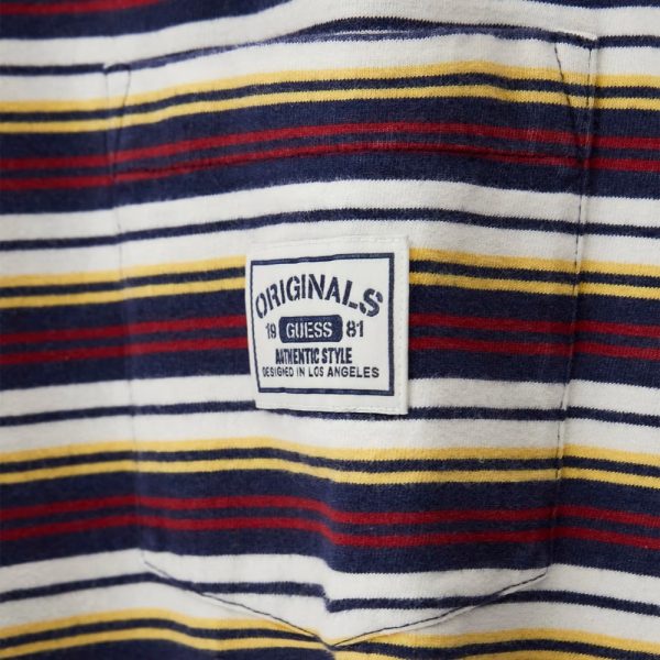 T-shirt Guess Jeans a righe logo