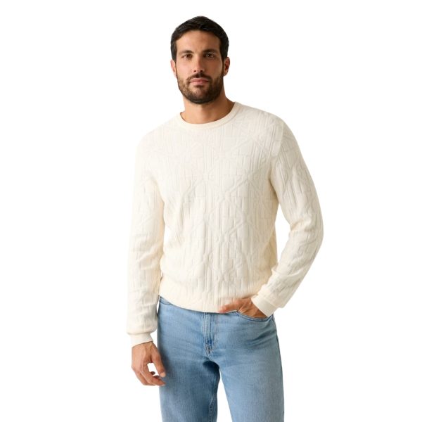 Maglione Guess con logo in rilievo