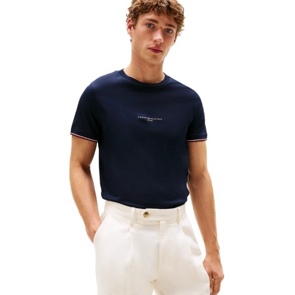 T-shirt Tommy Hilfiger slim fit con righe a contrasto