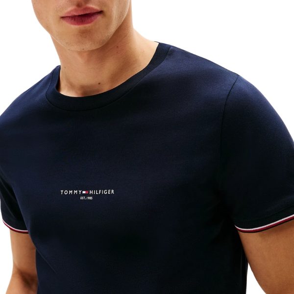 T-shirt Tommy Hilfiger slim fit con righe a contrasto