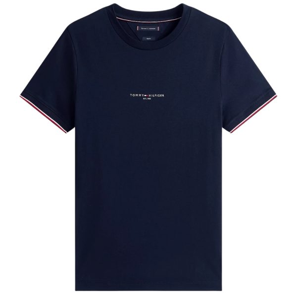 T-shirt Tommy Hilfiger slim fit con righe a contrasto