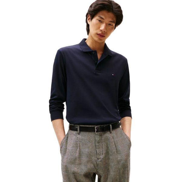 Polo Tommy Hilfiger in cotone a maiche lunghe
