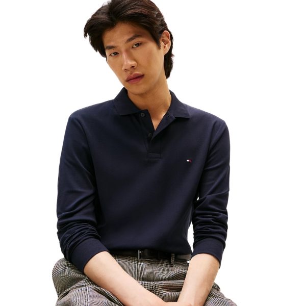 Polo Tommy Hilfiger in cotone a maiche lunghe