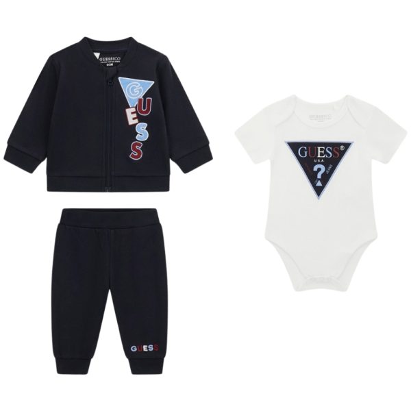 Set felpa, body e pantaloni Guess kids