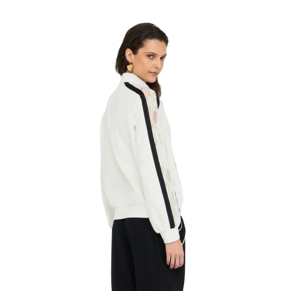 Felpa in cotone con pizzo Liu Jo