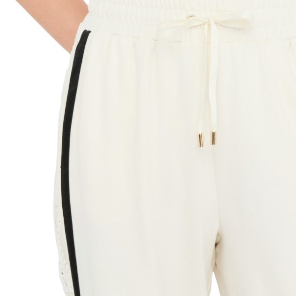 Pantaloni jogging in felpa con pizzo Liu jo