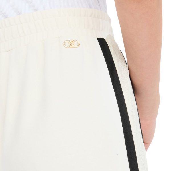Pantaloni jogging in felpa con pizzo Liu jo