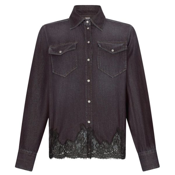 Camicia Liu Jo in denim con pizzo