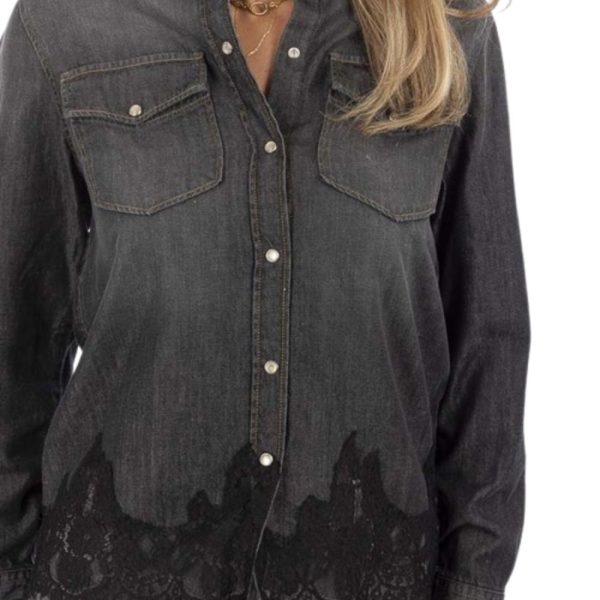 Camicia Liu Jo in denim con pizzo
